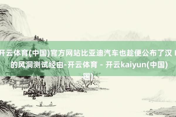 开云体育(中国)官方网站比亚迪汽车也趁便公布了汉 L 的风洞测试经由-开云体育 - 开云kaiyun(中国)