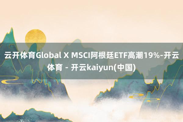 云开体育Global X MSCI阿根廷ETF高潮19%-开云体育 - 开云kaiyun(中国)