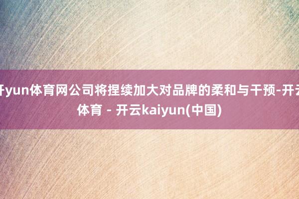 开yun体育网公司将捏续加大对品牌的柔和与干预-开云体育 - 开云kaiyun(中国)