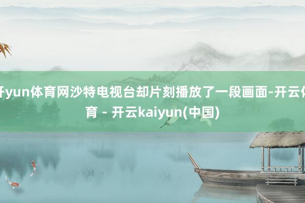 开yun体育网沙特电视台却片刻播放了一段画面-开云体育 - 开云kaiyun(中国)
